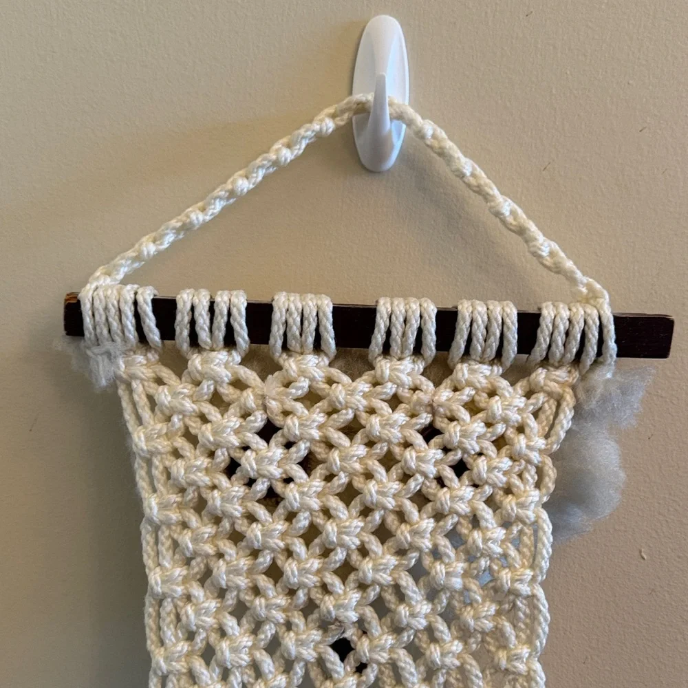Macrame Owl Wall Hanging Boho Decor Handmade Fiber‎ Art
